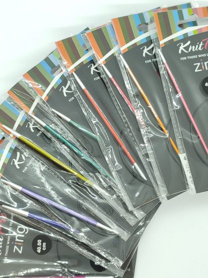 Спицы для вязания круговые KnitPro Zing 40см. фото
